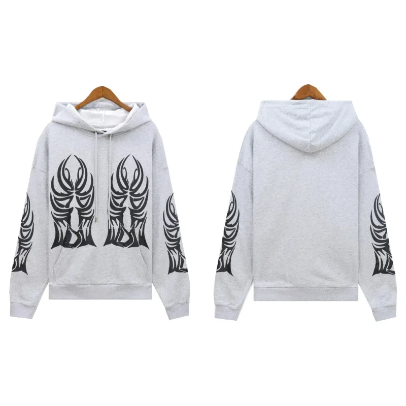 

High Street Y2k High Quality Oversized Hoodies Men Women WHO DECIDES WAR Washed Cotton Hooded Sweatshirts