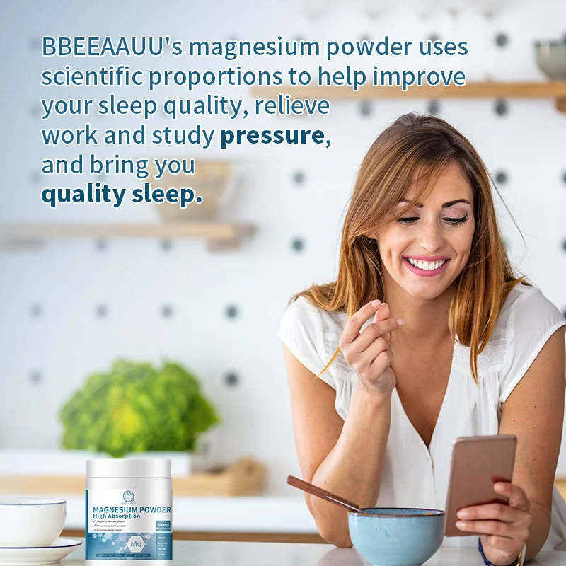 BBEEAAUU High Absorbs Magnesium Supplements for Stress,Digestion, Muscle,Nerve Function &Sleep Support Combining Mineral&Vitamin