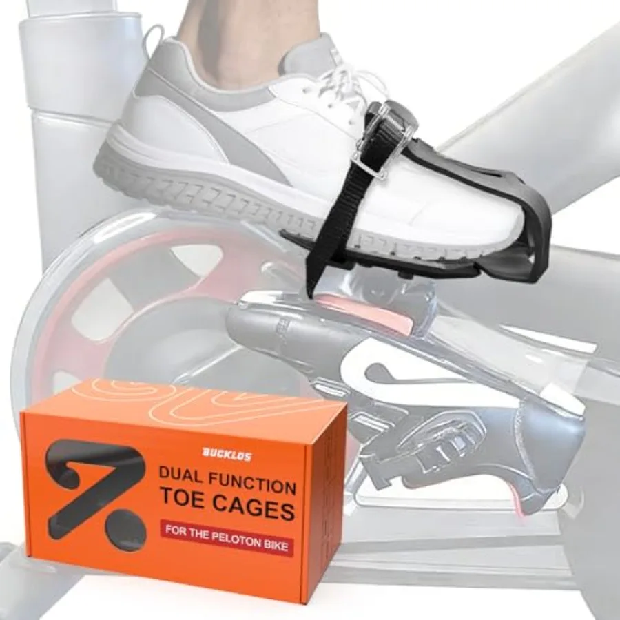 

Toe Cage for Peloton Bike + - PedalsConvert Look Delta to Dual Function Pedal Ride with Sneakers or Peloton Shoes Indoor Exerci