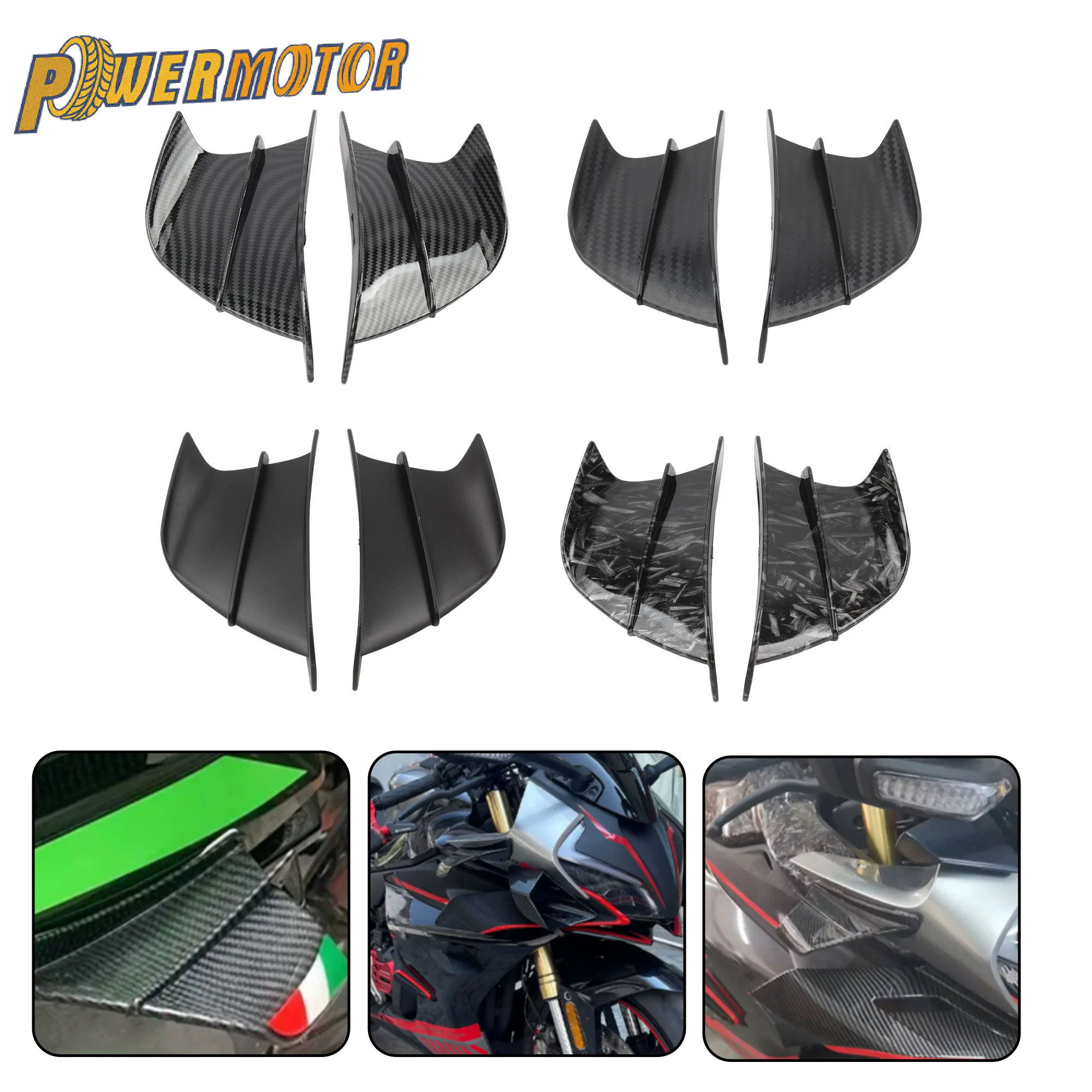 Motorrad Spoiler Flügel Universal Aerodynamische Winglet Für Yamaha YZF R1 R6 R25 Kawasaki Ninja H2 H2R BMW S1000RR Honda H2 ABS