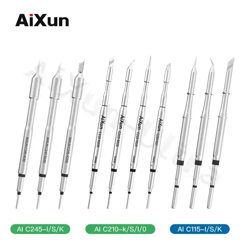 Aixun C210 C245 C115 Soldering Iron Tips T12 Station Handle For T210 T245 T115 Original Sugon T26 T26D Lead Free T3A T3B Kit