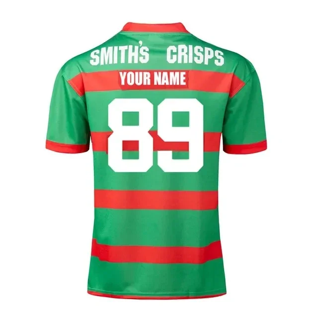 Maillot de rugby rétro South Sydney Rabbitohs 1989-Hommes Taille: S-5XL (Imprimer le nom et le numéro) Qualité supérieure