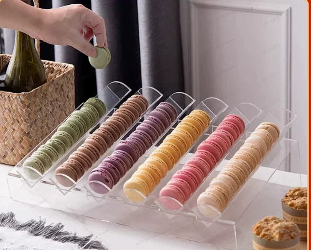 Minimalist Transparent Acrylic Dessert Display Stand Donut Biscuit Macaron Storage Tray Cake Pastry Rack