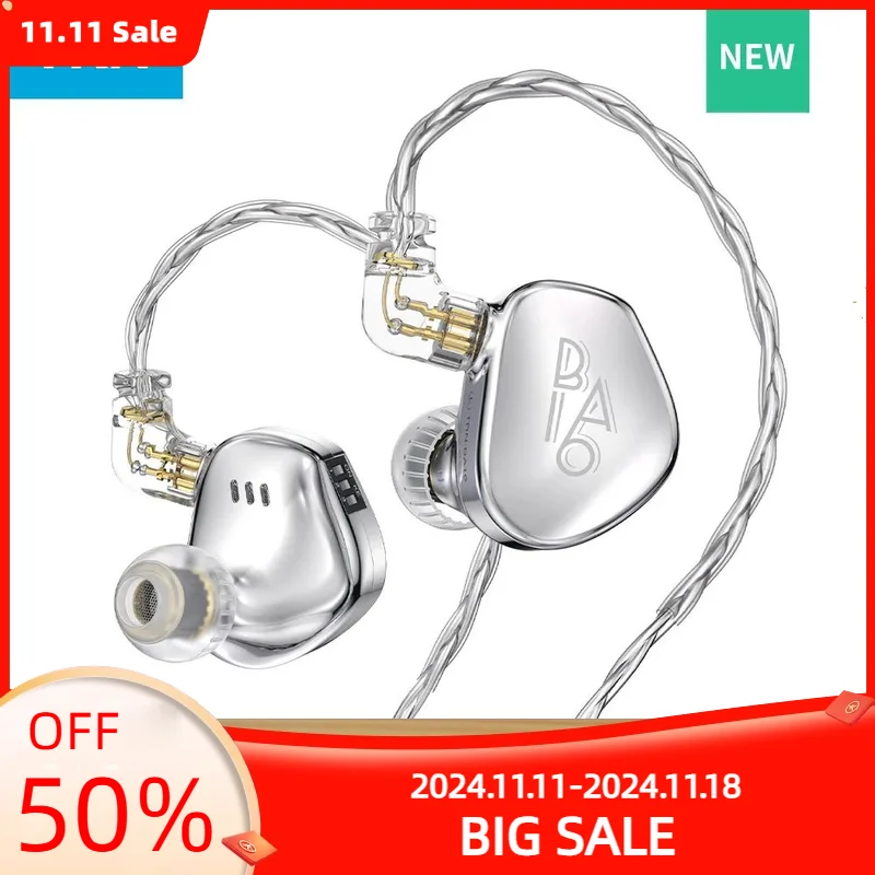 TRN BA16 32BA Driver Unit In Ear Earphone Balanced HIFI Wired Tuning Switch Cancelling  Earbuds Headset TRN Official Store