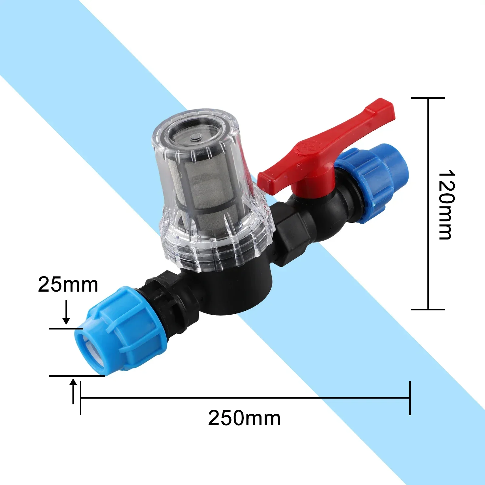 Irrigation Systems 20MM, 25MM, 32mm Connection Size Garden Drip Filter Drip Irrigation Filter Reliable Filtration