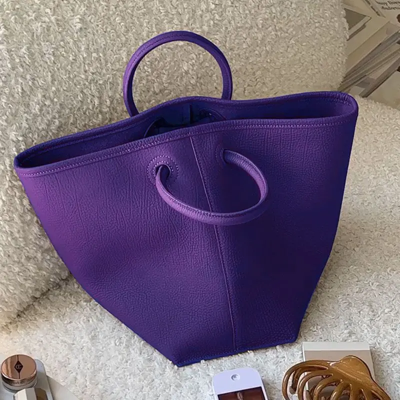 Purple Super Fire Exquisite Vegetable Basket Tote Bag Women's New Light Luxury Niche High-end Tote Bag Autumn Winter Temperament