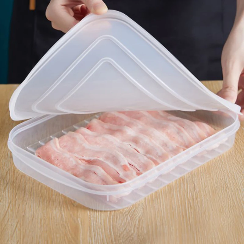 Storage Case Refrigerator Fish Meat Holder Box Fridge Protect Vegetables Container Organizer Storage Bins Kitchen Plastic Box