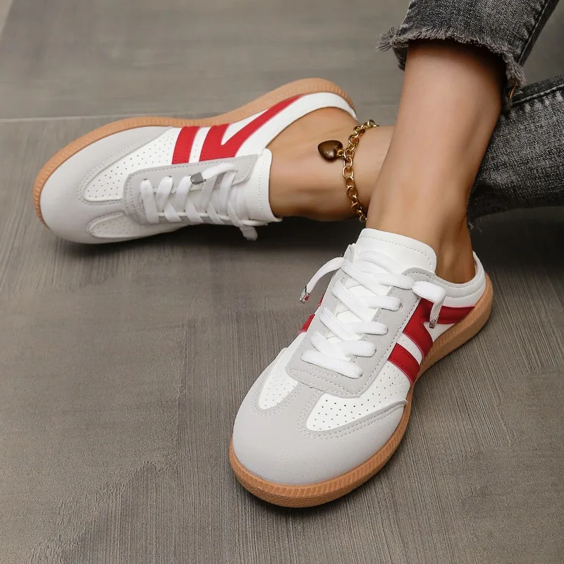 Women's Lightweight Soft Bottom Backless Slip-On Sandals 2025 New Arrivals Retro Flat Casual Shoes Slip-On Backless Mule Sandals