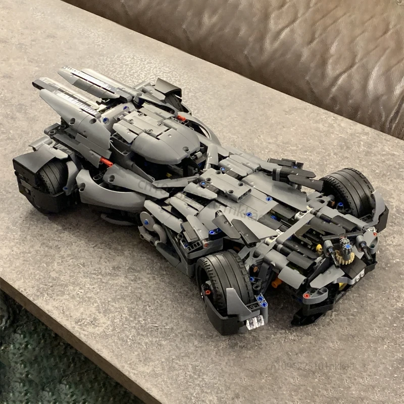 

НОВЫЙ технический гоночный Бэтмобиль, суперкар, строительные блоки, модель скоростного автомобиля, кирпичи, собранный автомобиль, игрушки для детей и взрослых, рождественские подарки