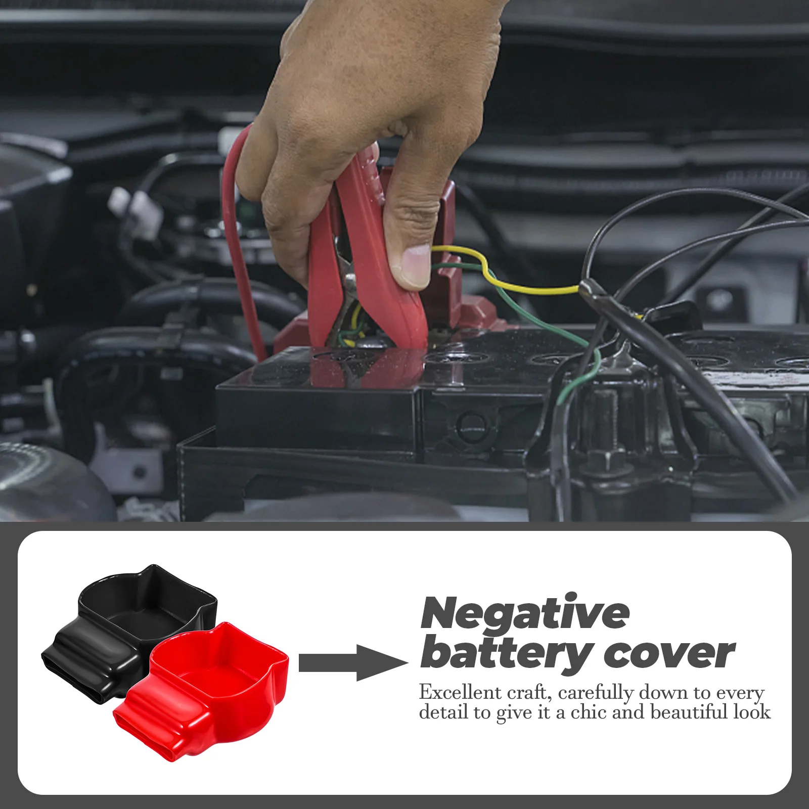 

2Pcs Insulated Terminal Covers Soft PVC Anti Oxidation Flexible Durable Protecting Car Truck SUV Boat Motorcycle ATV