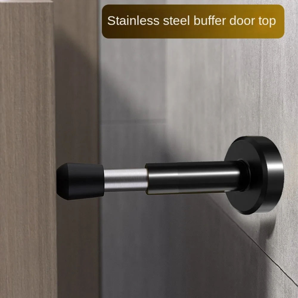 Useful Stainless Steel Door Stopper Noise Canceling Anti-Collision Door Crash Pad Hardware Wall Protector Door Holder Home