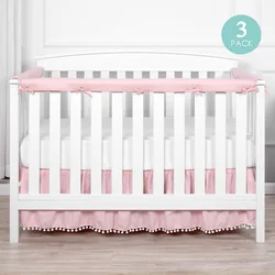 3pcs/Set Soft Bed Edge Anti Collision Cover Wrapped Edge Protector Strip Cushion for Teething Bed Crib Guardrail Cover Furniture