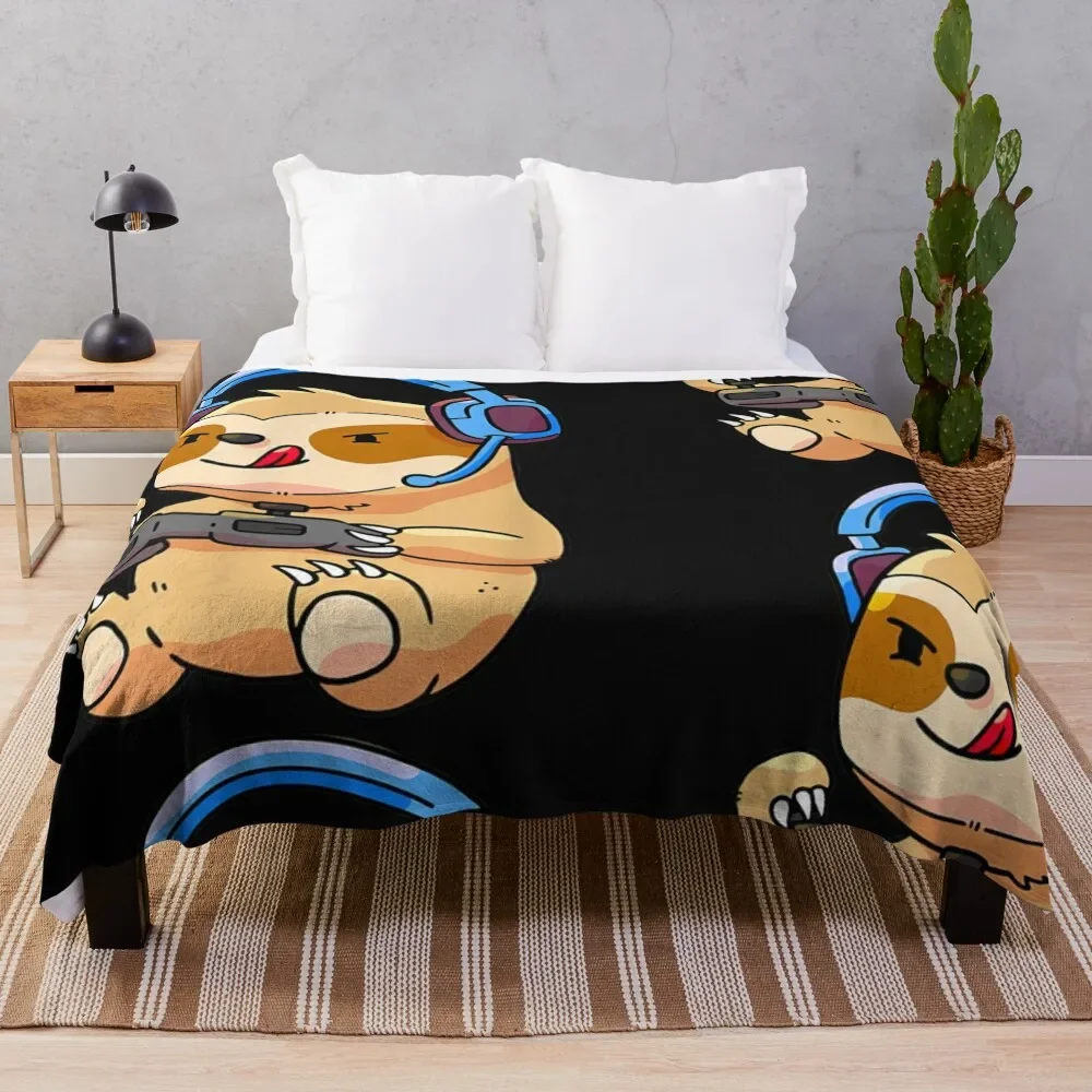 

Gamer Sloth Gaming Sloths Video Game Gift Throw Blanket Decorative Beds Fashion Sofas for winter christmas gifts Blankets