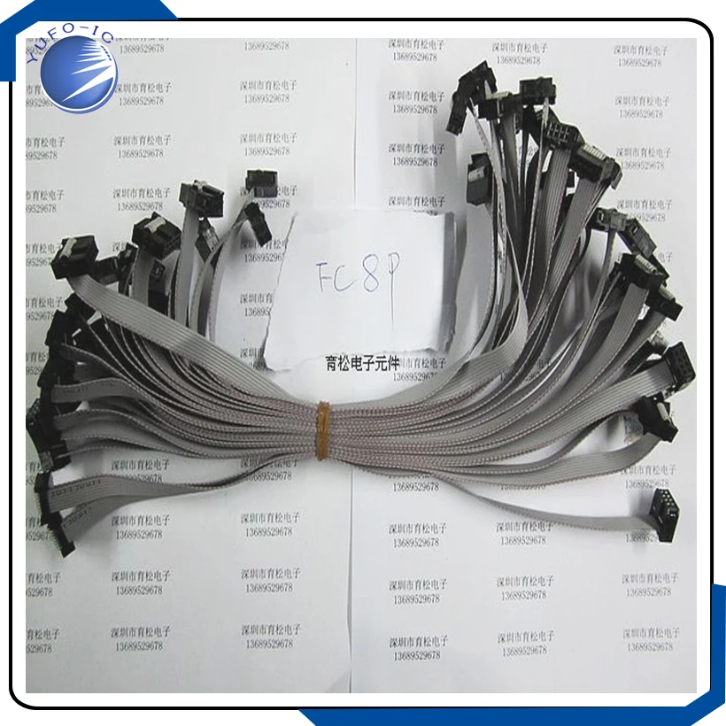 2PCS/LOT  2 FC-8P double WIRE length 30CM distance 2.54MM   electronics