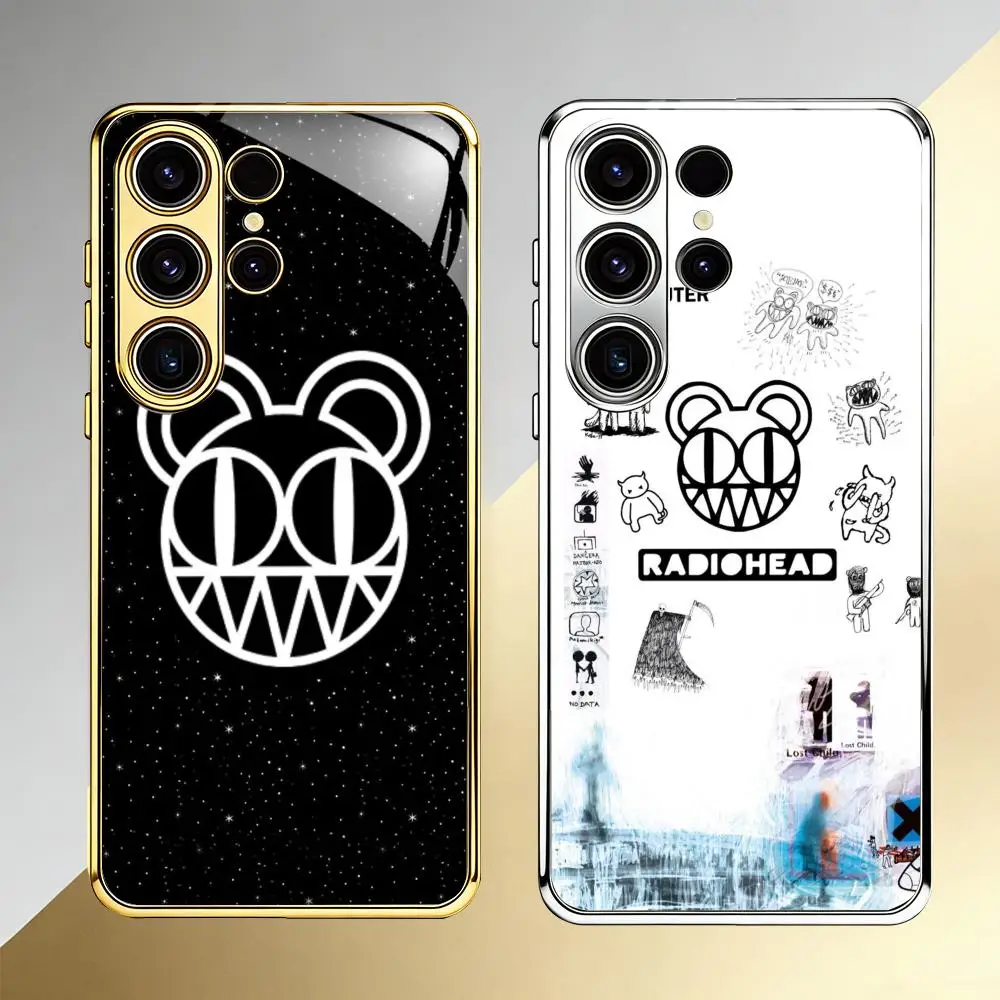 Cool Fashion Band radiohead Phone Case For Samsung S26 S25 S24 S23 S22 S21 Plus Ultra FE Edge Electroplated glass