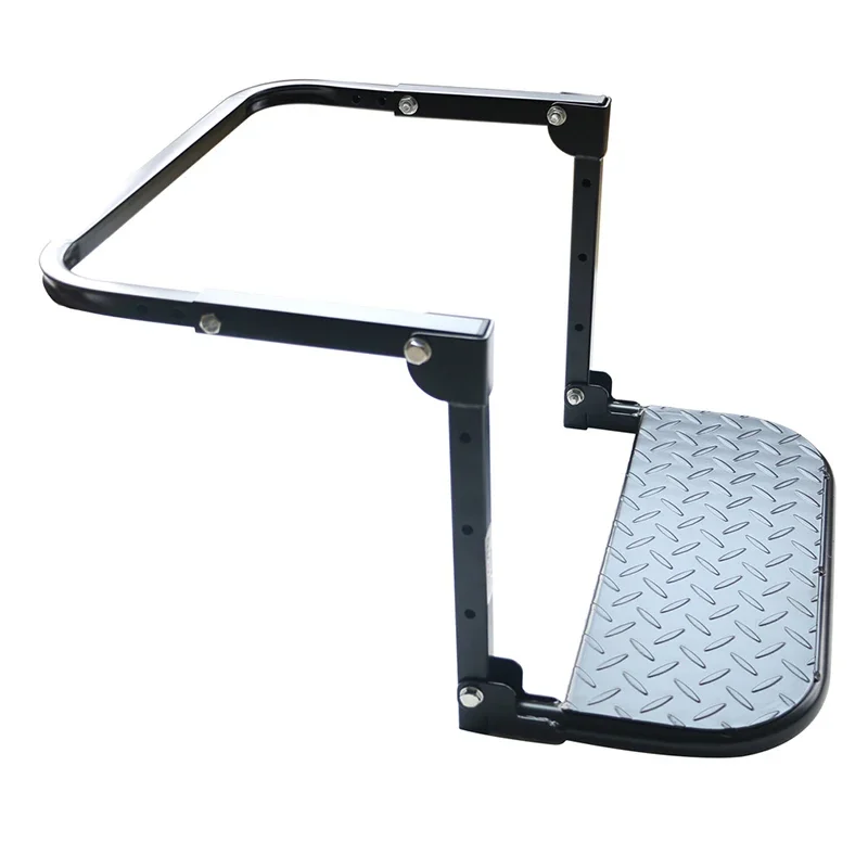 Truck Suv Car Tire Pedal Stand With Non Slip Tread Adjustable Portable Folding Pedal Maximum Universal Tire Width 13.8 Inches