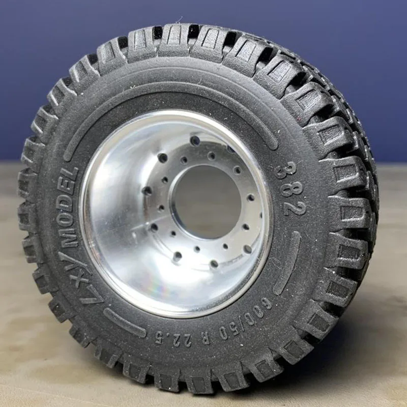 1pcs Simulation Herringbone Tires Gravel Tires for 1/14 Tamiya RC Truck SCANIA 770S R620 VOLVO BENZ Arocs MAN TGX Car - view 6