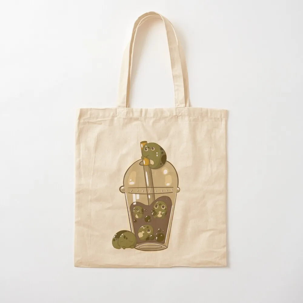 Froggy Boba! Tote Bag tote bag canvas Portable shopping bag