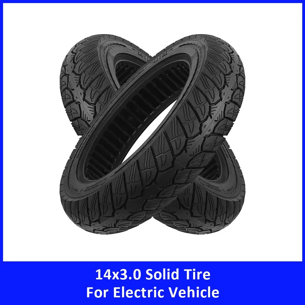

Puncture-Proof 14x3.0/3.0-10 Solid Tire Electric Vehicle Non-Inflatable Tubeless Replacement Part Electric Scooter Accessories