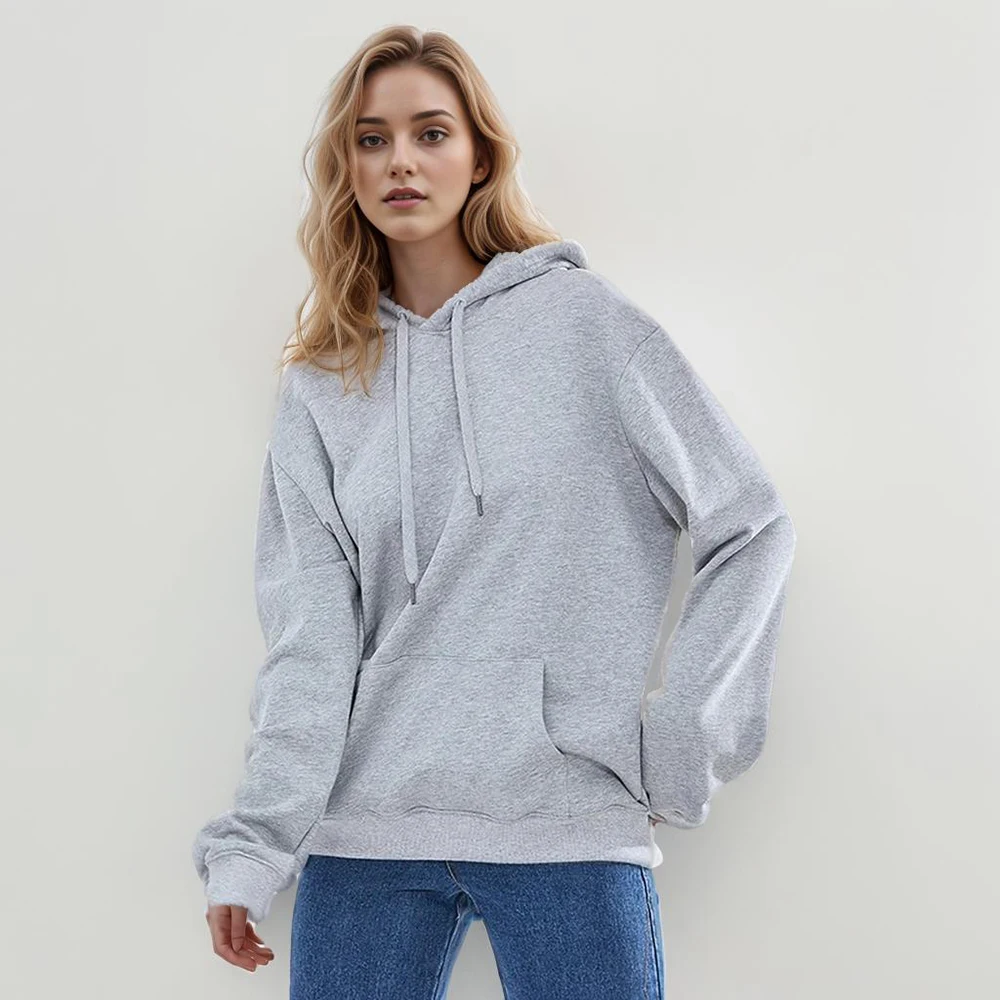 

Solid Minimalist Sweatshirts For Women Hooded Collor Long Sleeve Pachwork Lace Up Pullover Waeatshirt Female 2024 Clothing