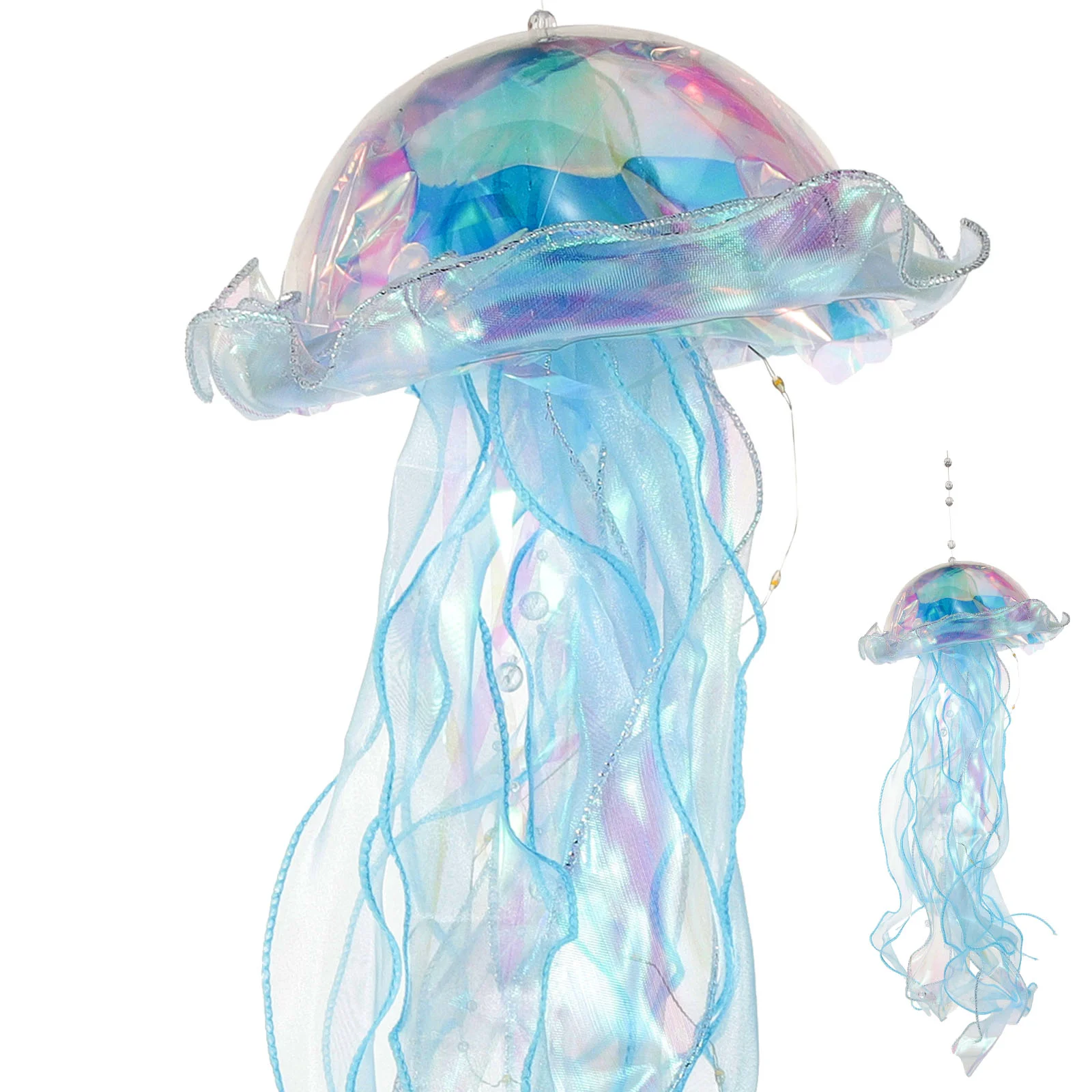 

Glowing Jellyfish Lamp Safe Lantern Light Bedroom Hanging Girl Sturdy Shape Plastic Night