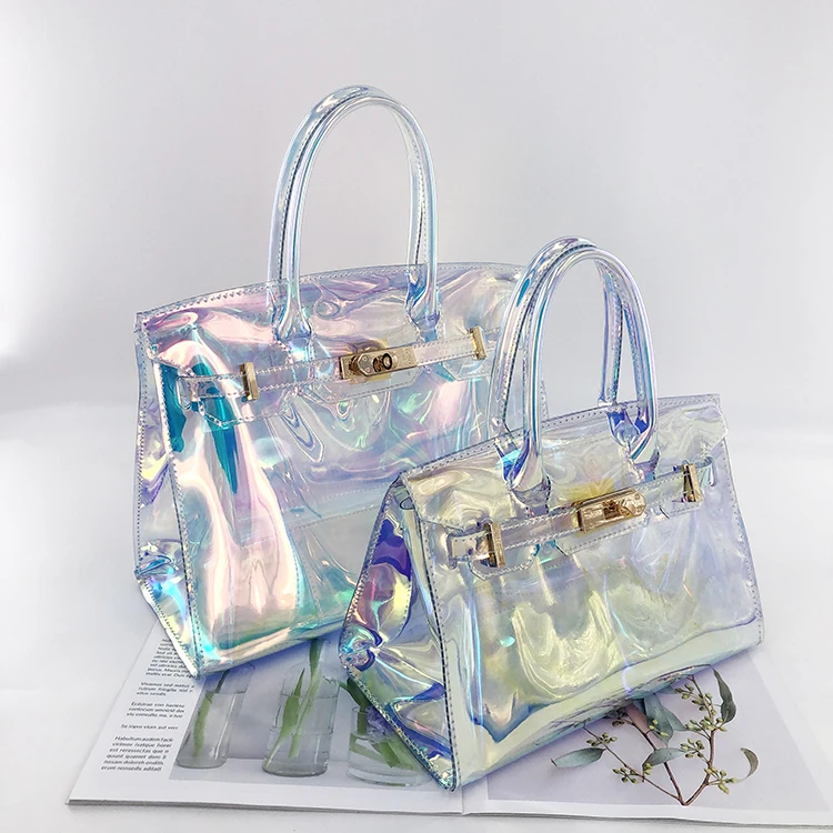 Laser Sympony Hologram Holographic  Clear Sweet Handbags Cool Chic Colorful Fashion Shoulder Bags Valentine\'s Day Gift