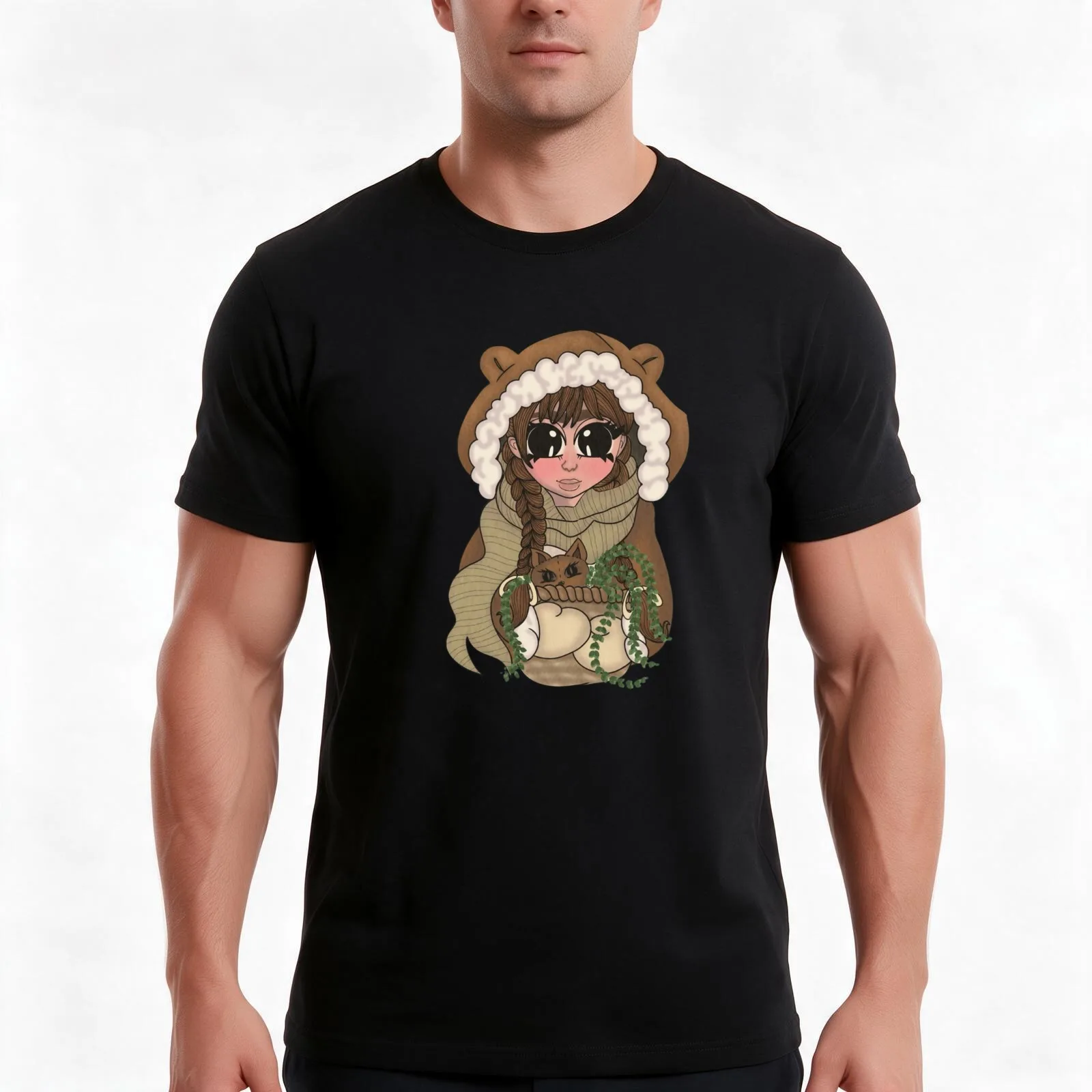 She’s beautiful!! T-Shirt, Summer Casual Cotton Tee, Oversized Streetwear Tops, Vintage Graphic Print, Loose Fit Short Sleeve