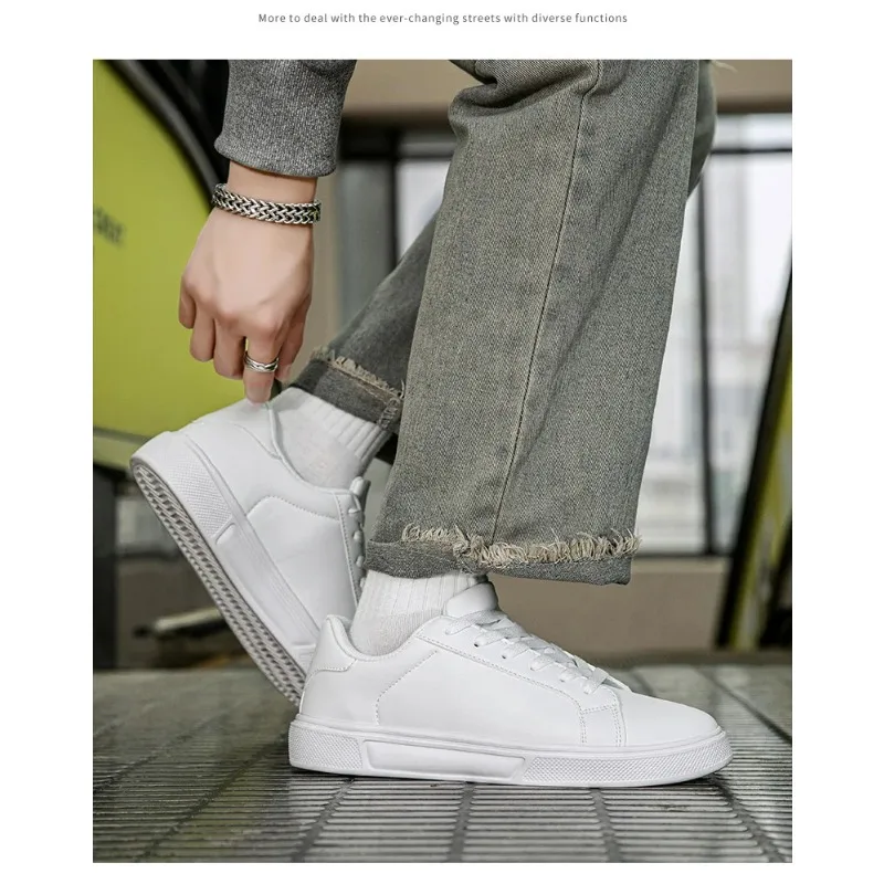 

Men Vulcanized Shoes Couple Women PU Leather Men Shoes Sneakers Trend Casual Shoes Leisure Male Sneakers Footwear
