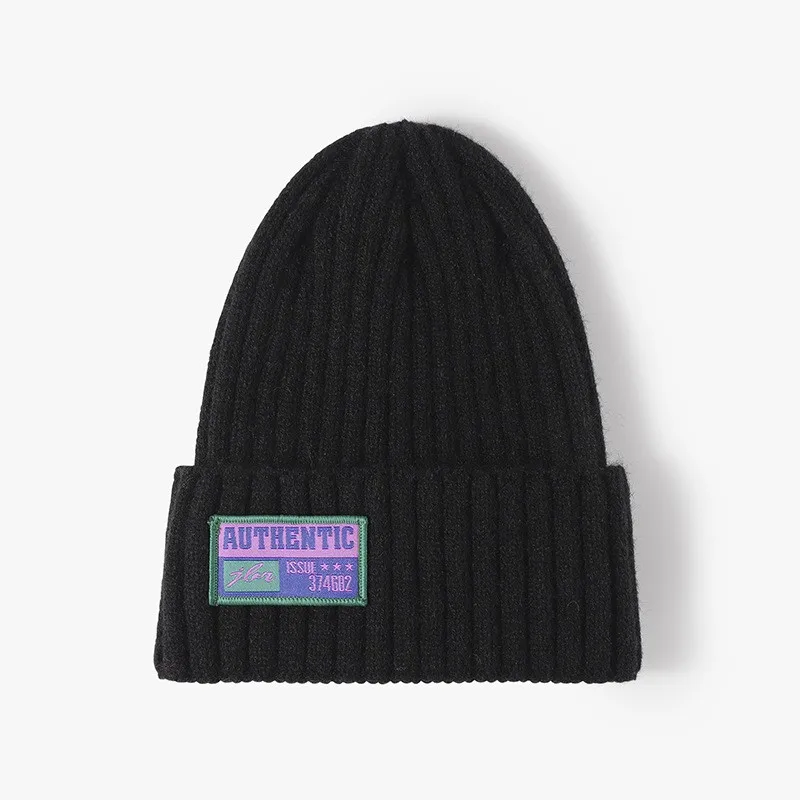 Black High quality 2025 Design Winter Cap Cargo Y2K Cap Girl Lady Women Girl Beanie Canada Keep Warm Knitted Top Hat Outdoor