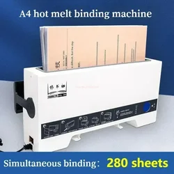 A4 Hot Melt Binding Machine Small Automatic Gluing Home Office Binding Machine 4mm Thermal Fusion Cover For Document Finishing