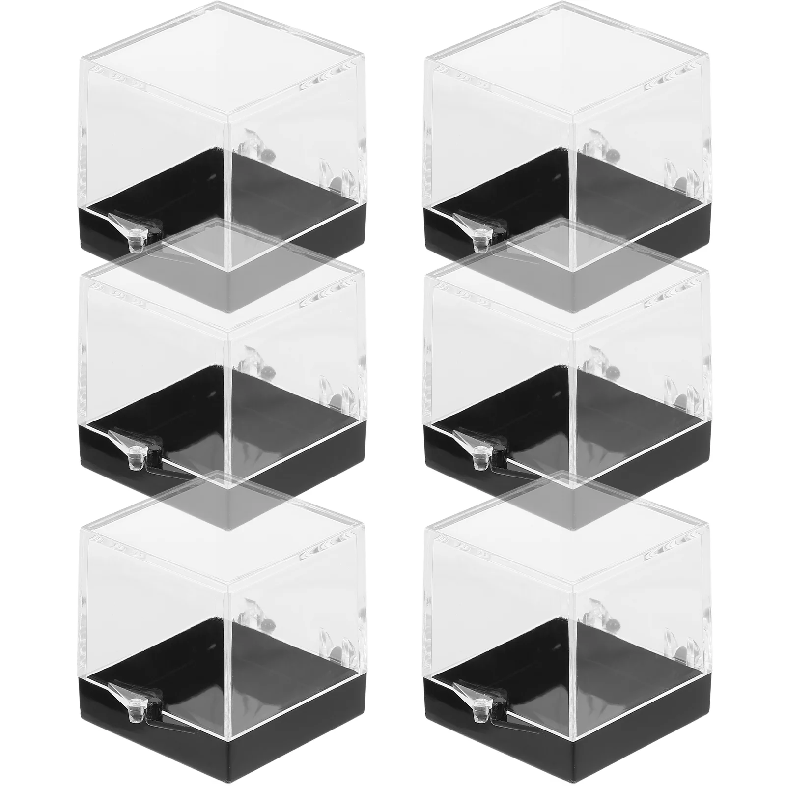 

Specimen Display Box Transparent Mineral Showcase Clear Rock Stand Container Plastic Holder Storage Boxes