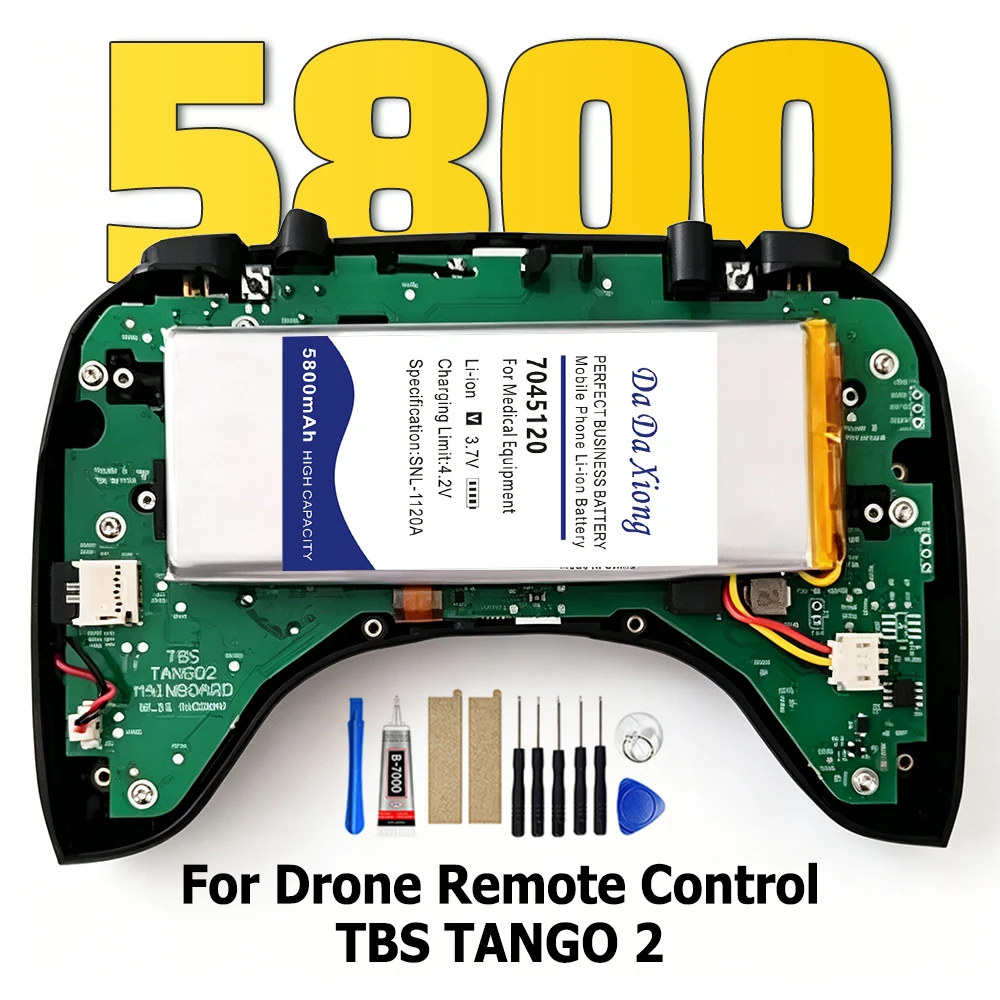 5800mAh JST2.0-3P 7045120 3.7V Li-polymer battery For Drone Remote Control TBS TANGO 2 NEW