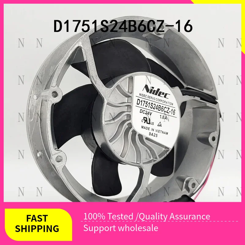 

YJJ для радиатора Nidec D1751S24B6CZ-16 6314HR 1,8A 24 В постоянного тока 172*51 мм вентилятор с большим объемом воздуха