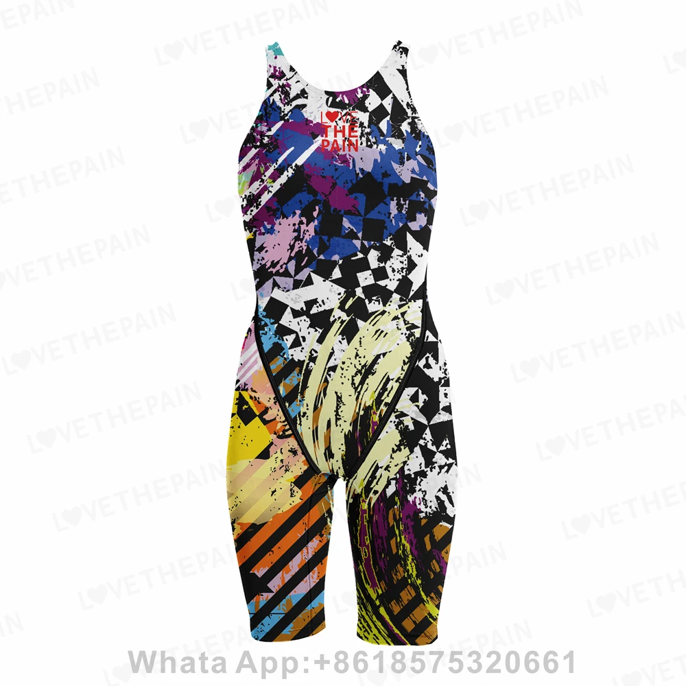 Competition Training Swimwear Tech Suits Neck To Knee Tech Suits Women Open Back Comfort Straps Swimsuit Jumpsuit Swimsuit 2023