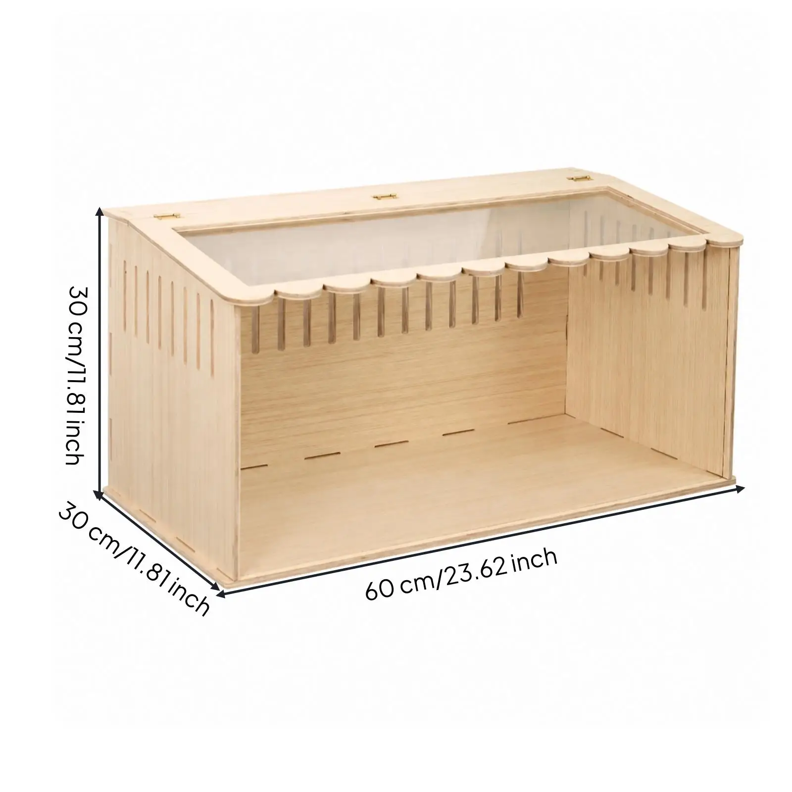 Small Animal House Wood Material with Decorative Edge for Rodent Breeding Enclosure and Guinea Pig Habitat Home