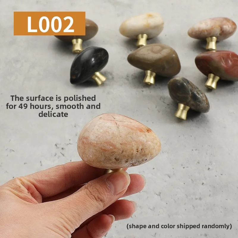 Single‑Hole Stone Cabinet Knob With Metal Base Small Pull Handle Wine Cupboard Shoe Wardrobe Furniture Hardware Accessory