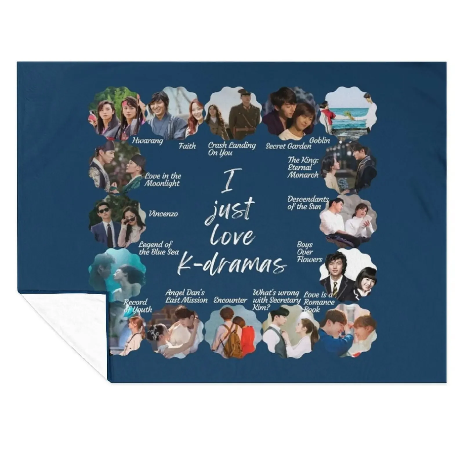 

I Just Love K-dramas! Throw Blanket Loose Furrys Multi-Purpose Giant Sofa Blankets