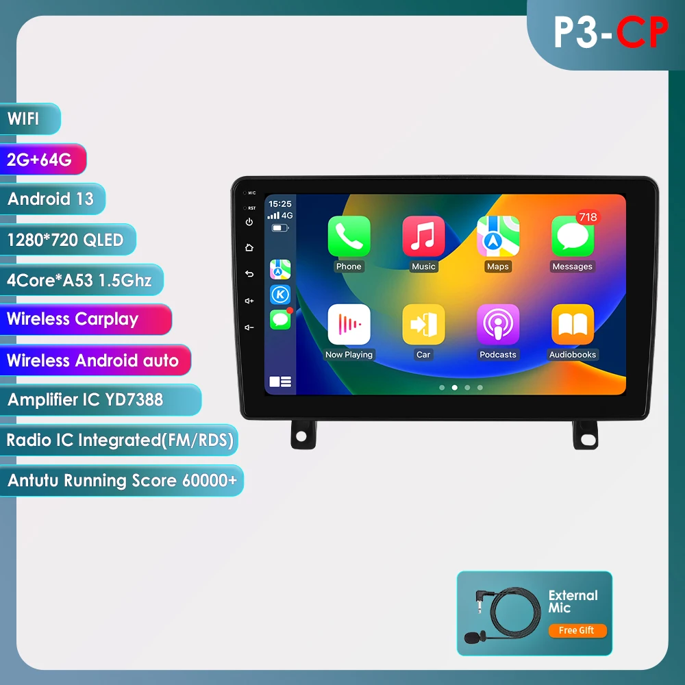 OSSURET 8G 128G Carplay Android 14 Autoradio Voor Opel Astra H 2006-2014 GPS Multimedia 4G DSP BT 360 Camera 2Din Autoradio 7862