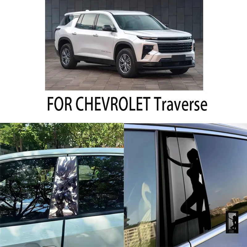 

Door Window Decoration Trims Pillar Posts Stickers Auto Styling For CHEVROLET Traverse Car accessories