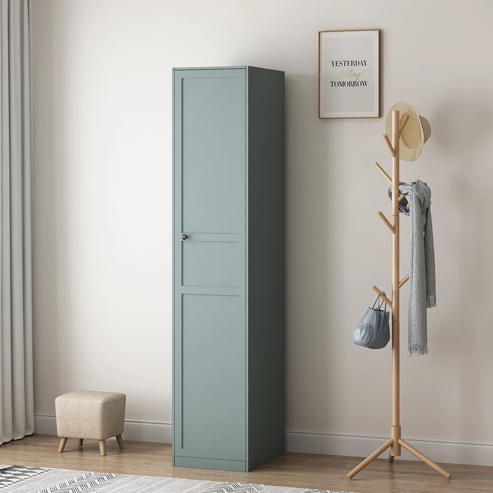 

2026 new metal wardrobe single door steel cabinet bedroom wardrobe clothes locker