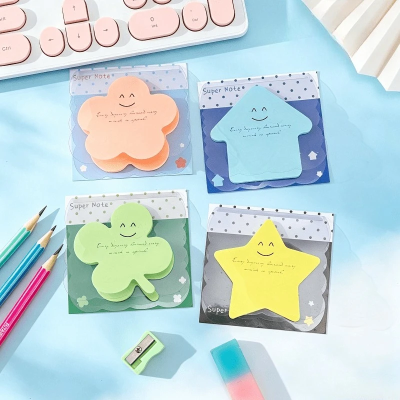 4PCS Creative Multi Patterns Hand Ledger Sticky Notes Personality Dialog Box Combination Sticky Notes