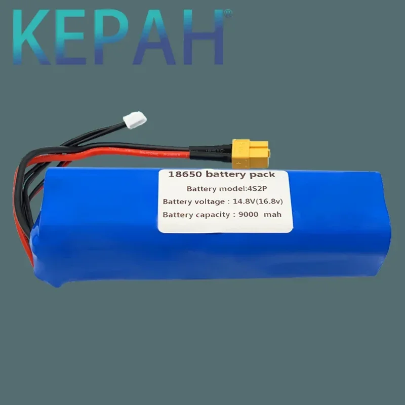 14.8V Li-ion Battery 4S2P 9000mAh High Capacity UAV Rechargeable lpega for Various RC Airplane Drone QuadrotorXH2.54-5P XT60