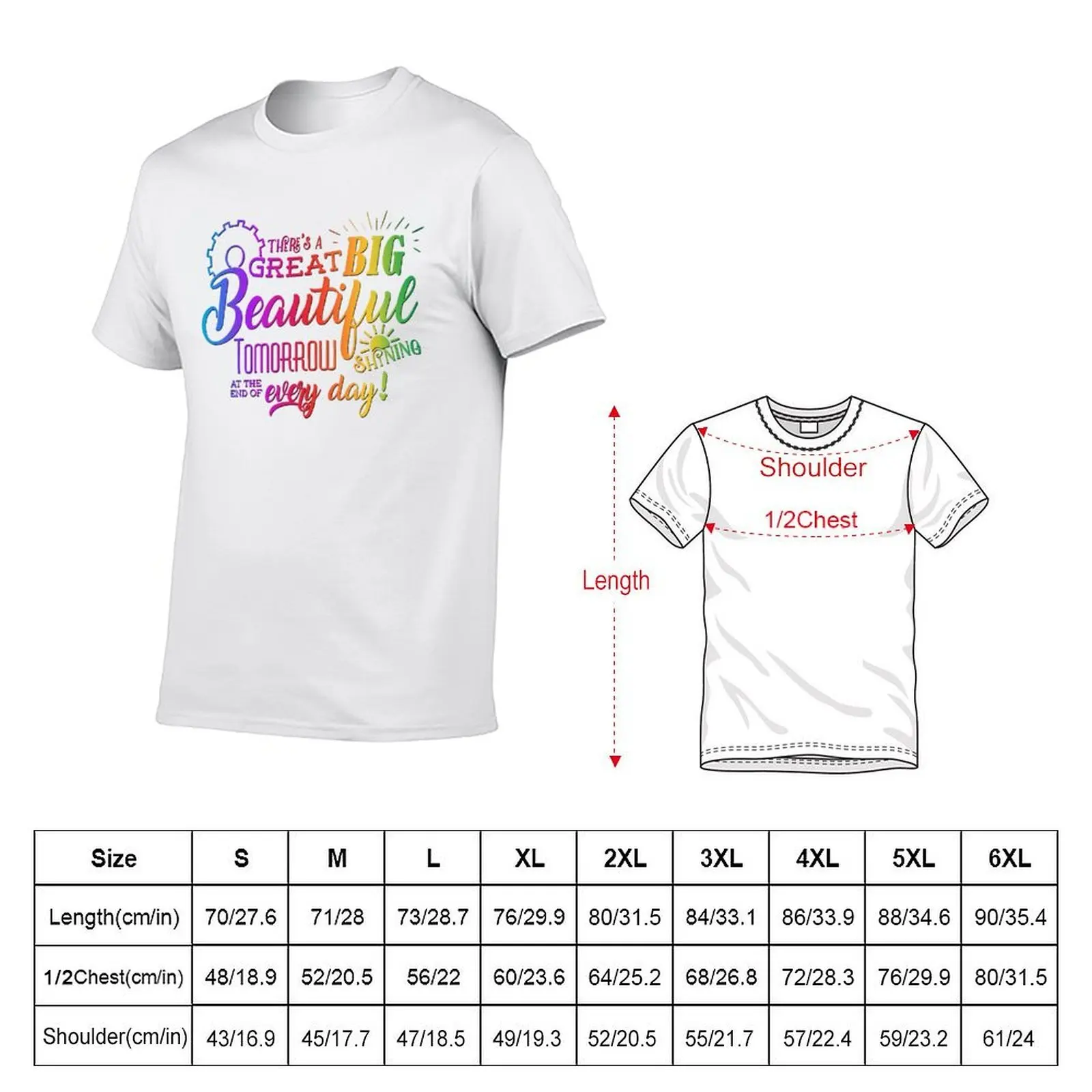 Great Big Beautiful Tomorrow - rainbow edition, Carousel of Progess Tomorrowland design T-Shirt funny t shirts cotton T-Shirt