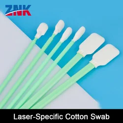 ZNK 100pcs Industry Cotton Micro Swab Dus Off Fiber Laser Tools Anti-static for Cleaning Laser Lens Protective Windows Head Part