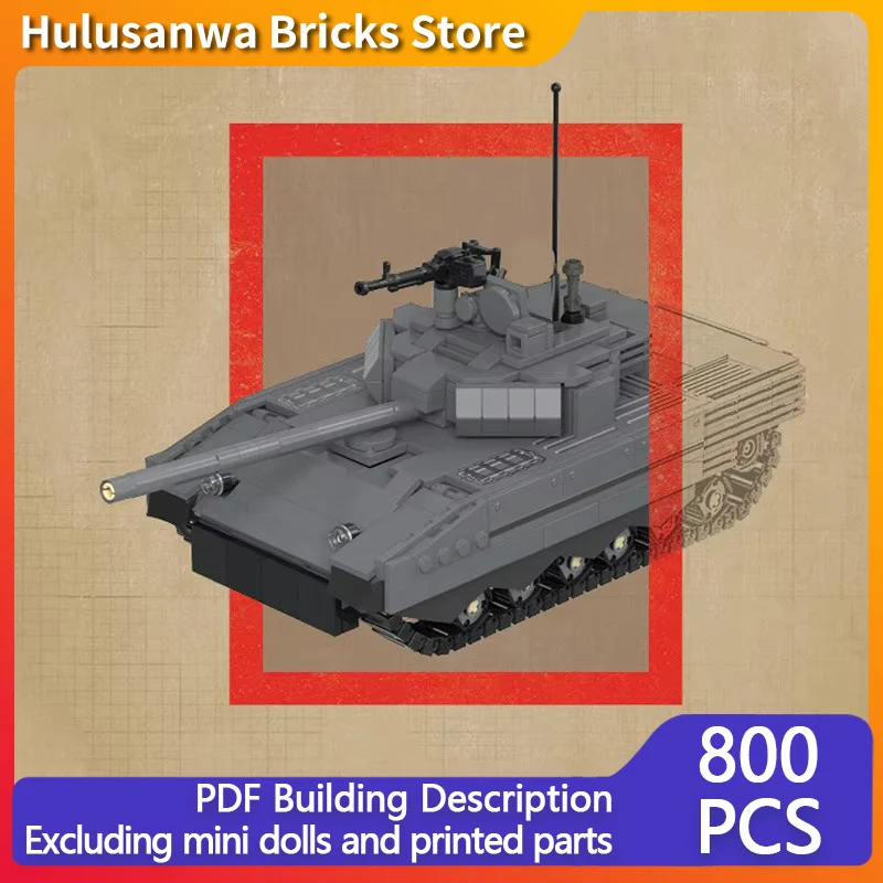 

T-80 Modern Military Tanks Model MOC Building Bricks War Equipment Modular Technology Gifts Holiday Assemble Children Toys Suit
