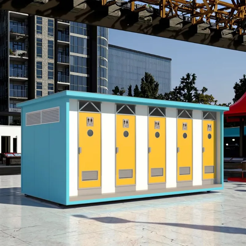 Customized portable toilet Eco-Friendly Portable Steel Structure Toilet Sandwich Panel Total Solution  School Park Hospital PSU