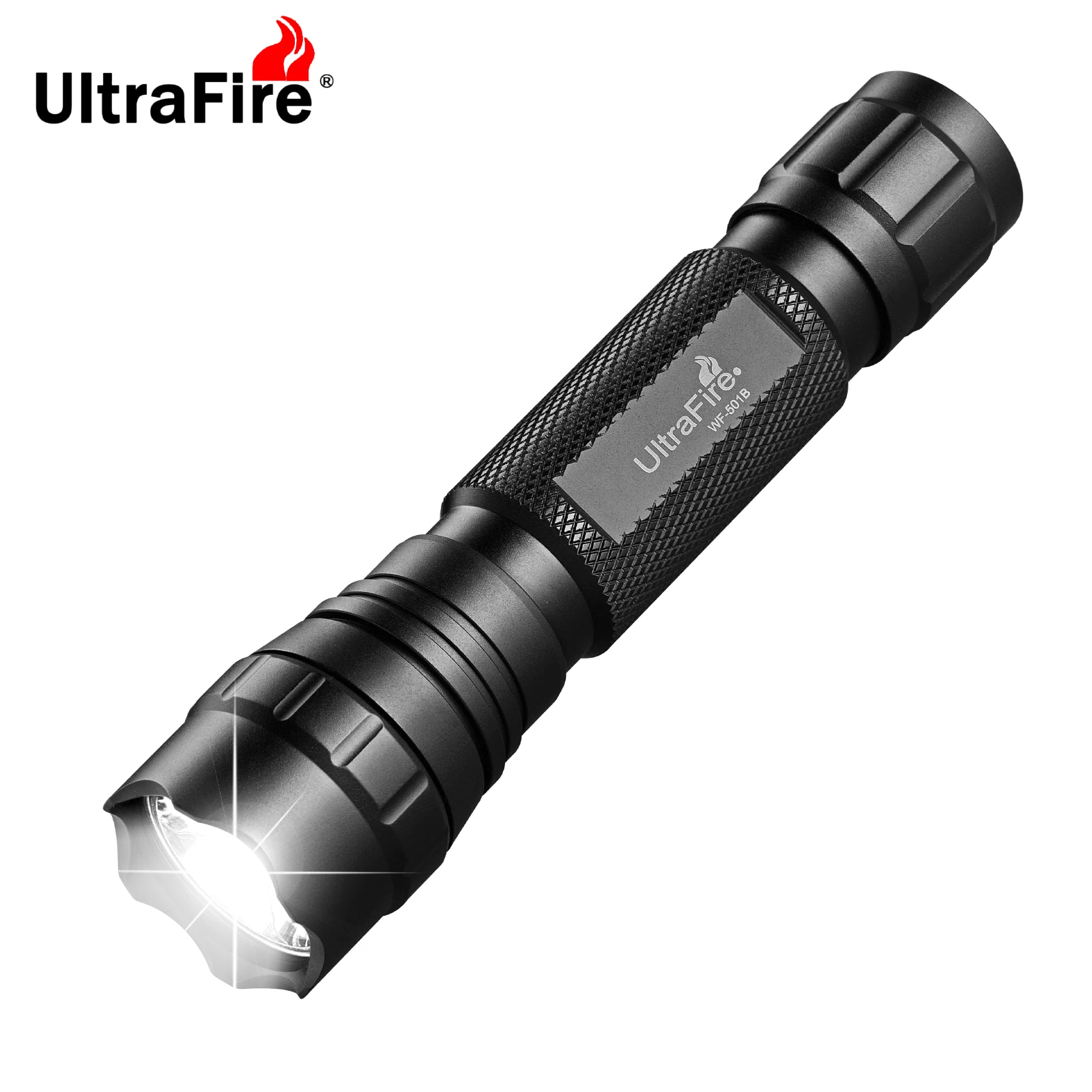 UltraFire WF-501B Torcia LED tattica 1000 lumen Torcia militare professionale ad alta potenza 18650 Lampada da caccia Tiki portatile ricaricabile per campeggio, escursionismo, emergenza