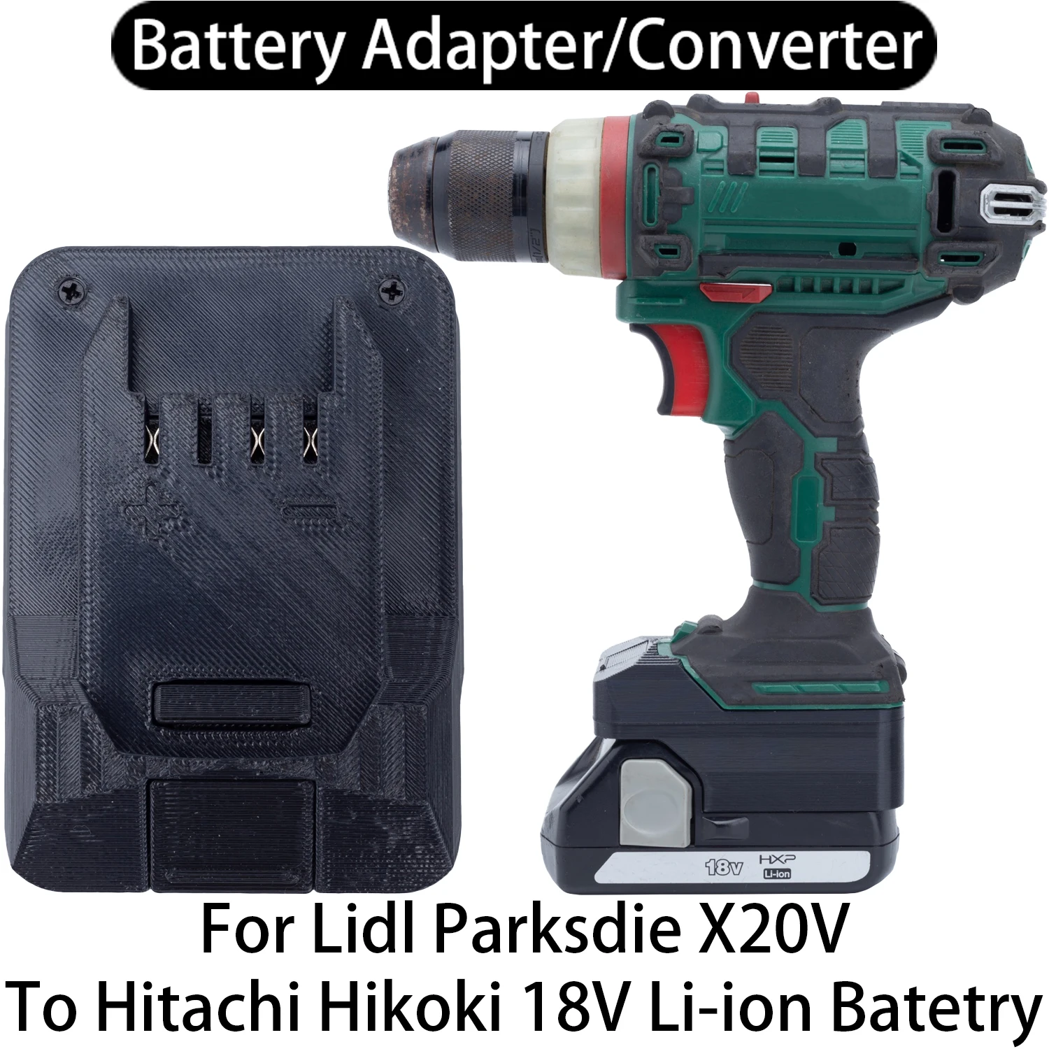 Power Tools Hitachi - Adaptateur pour outil Li-ion Lidl Parkside