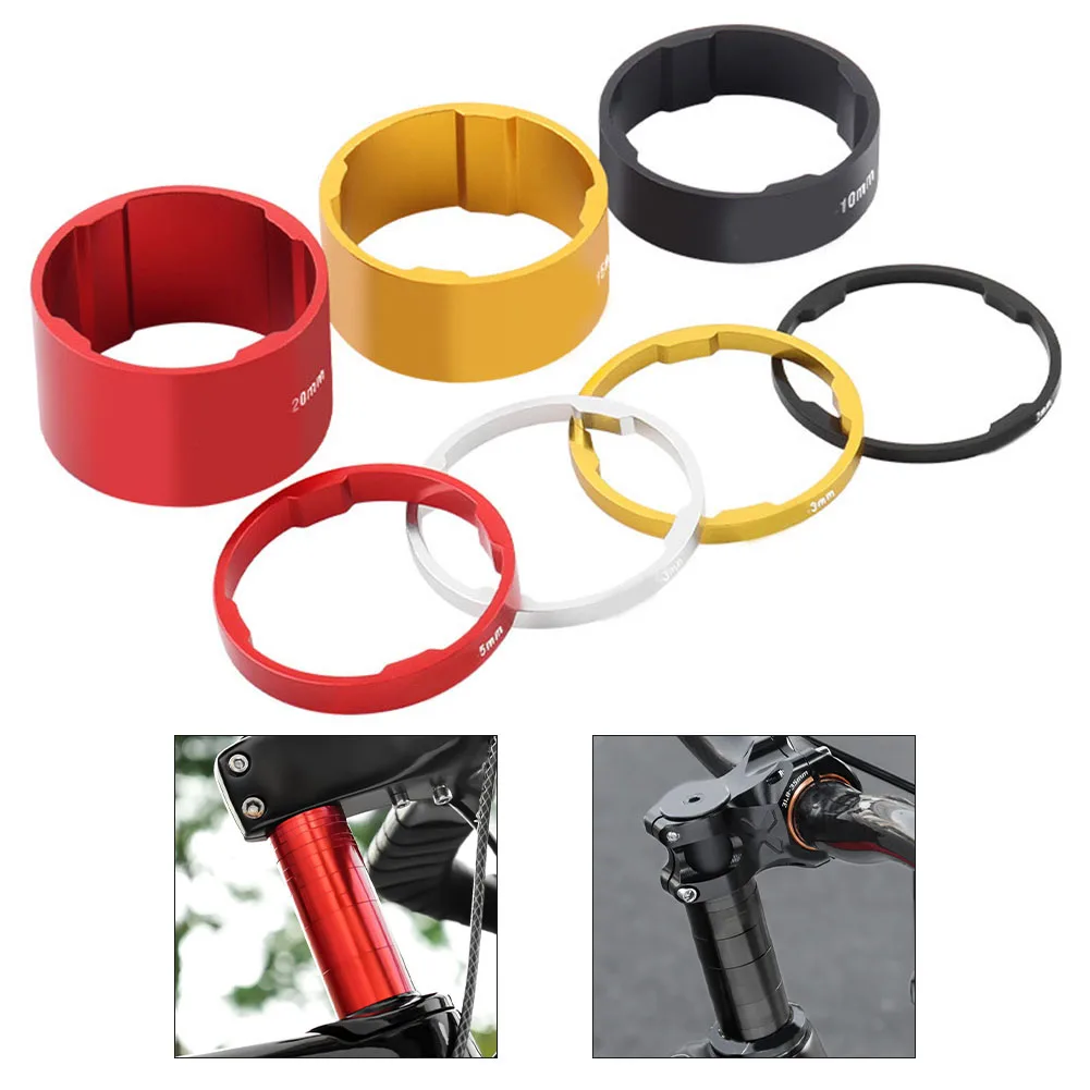 1Pc Bicycle- Front Fork Washer Bowl Set Aluminum Alloy Stem Ring 5/10/15/20mm, Inner Diameter 33.9mm/outer Diameter 28.6mm Part