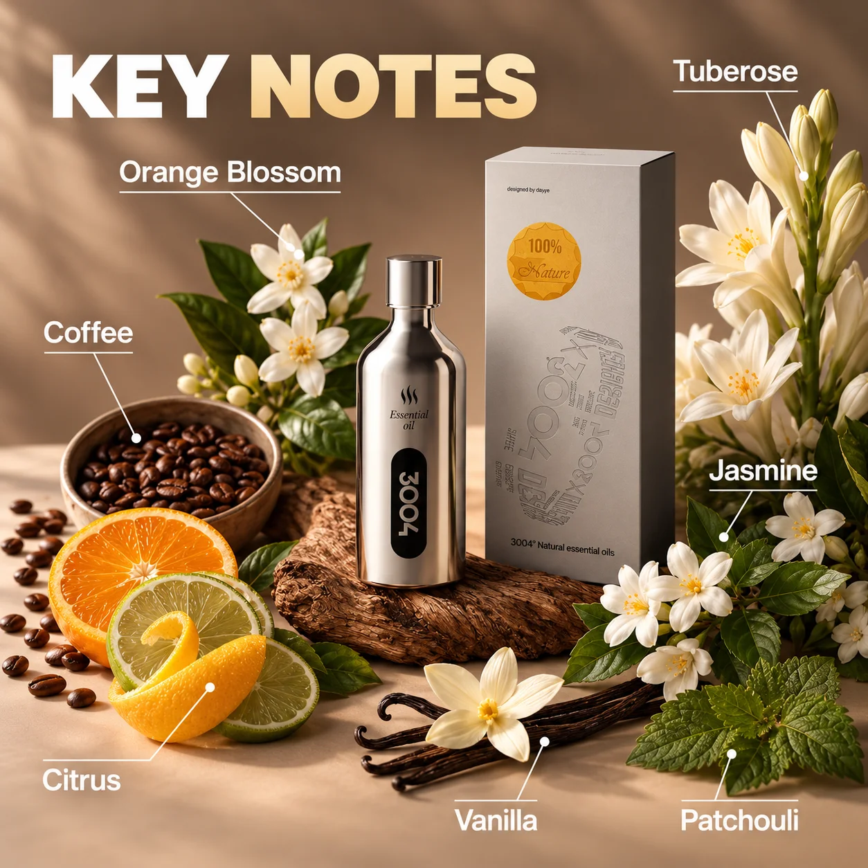 Designer Brand 3004 Anhydrous Aromatic Agent Aromatherapy Essential Oil 「Sweet Afternoon」100ml Long lasting fragrance